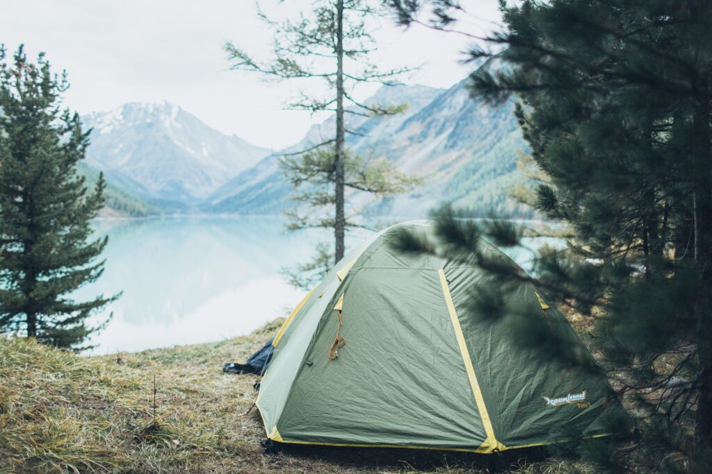 camping pic with tent